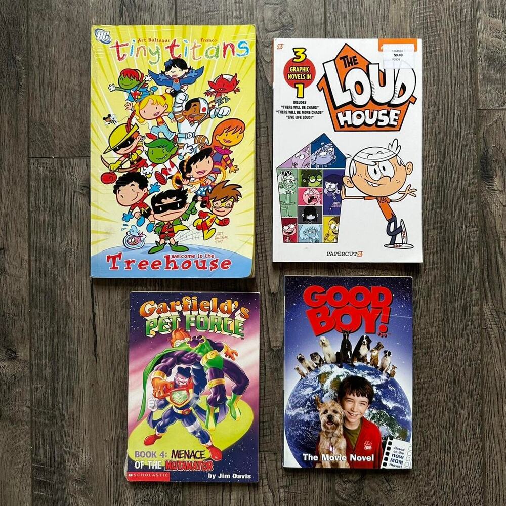 The Loud House Garfield Pet Force Good Boy DC Tiny Titans Comic Book Story Lot